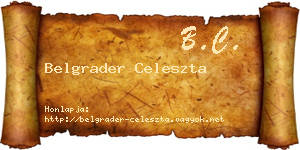 Belgrader Celeszta névjegykártya